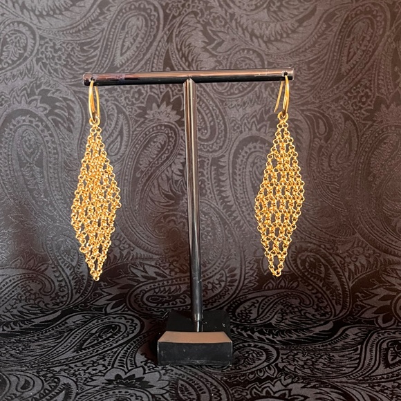 Diane Von Furstenberg Gold and Black Earrings - Picture 3 of 7